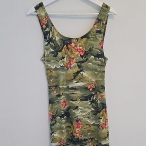 Vintage 90's Maxi Floral Hawaiian Dress